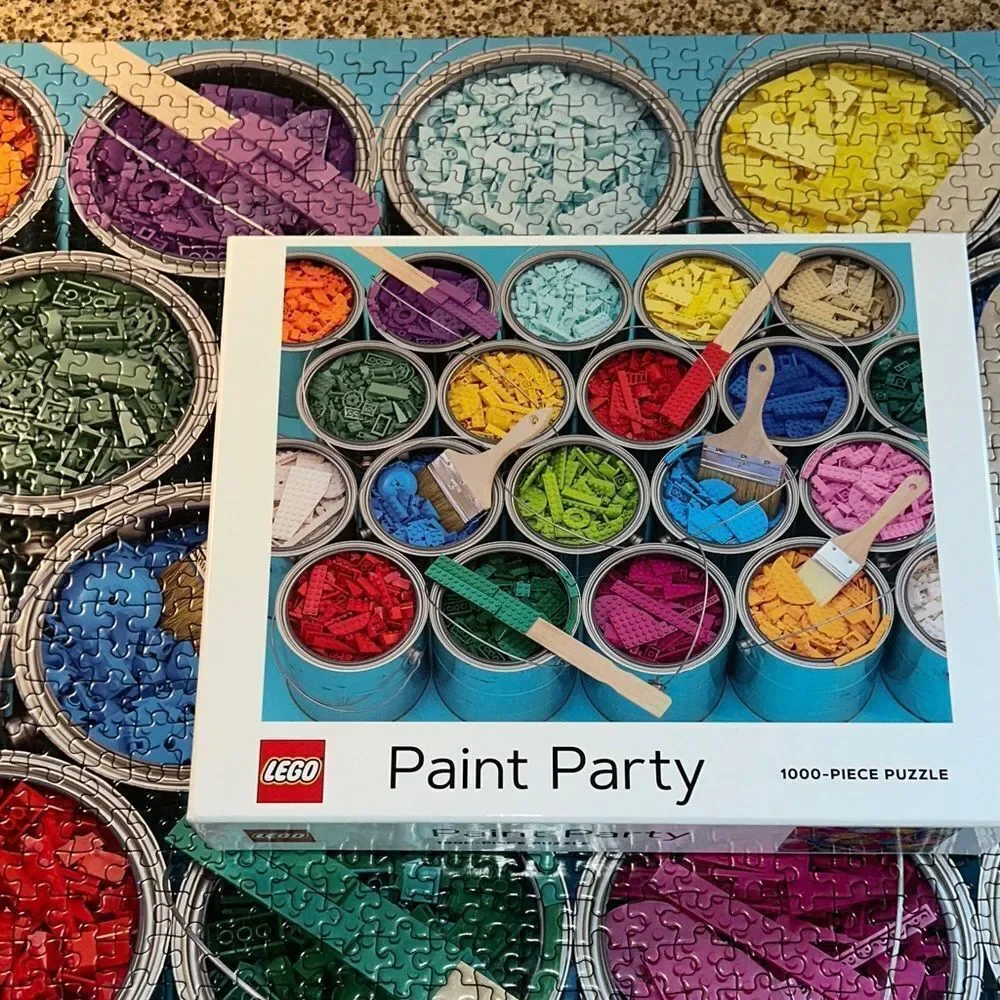 LEGO Paint 🎨 Party Puzzle 🧩 with Vibrant Colors 1000 Piece Brain 🧠 Challenge